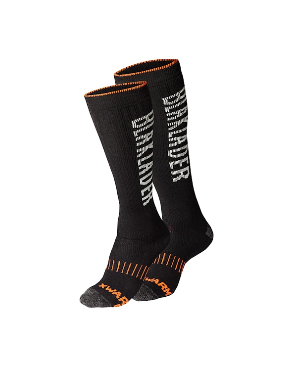XWARM sokken Zwart/Neonrood