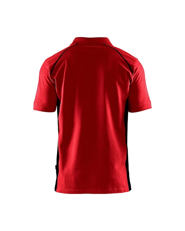 Poloshirt piqué Rood/Zwart
