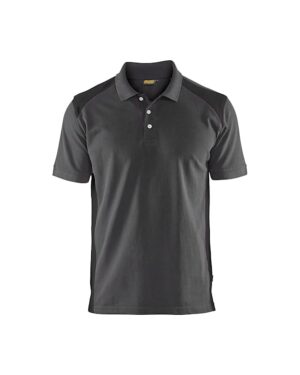 Poloshirt piqué Medium Grijs/Zwart