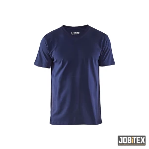 T-Shirt, V-hals Marineblauw
