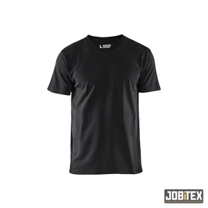 T-Shirt, V-hals Zwart