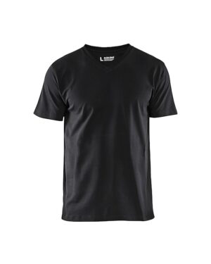 T-Shirt, V-hals Zwart