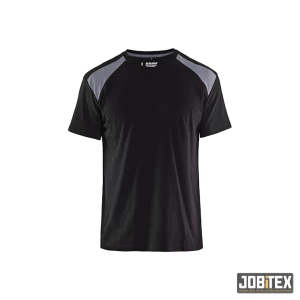 T-shirt bi-colour Zwart/Grijs