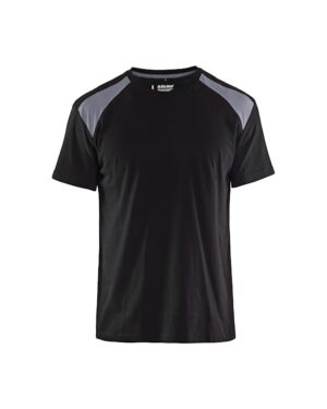 T-shirt bi-colour Zwart/Grijs