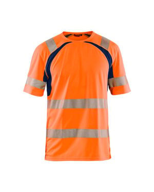 UV-T-shirt High Vis High Vis Oranje/Marineblauw