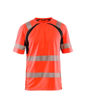UV-T-shirt High Vis High Vis Rood/Zwart