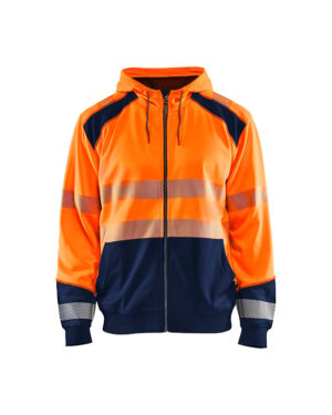Hooded sweatshirt High Vis High Vis Oranje/Marineblauw