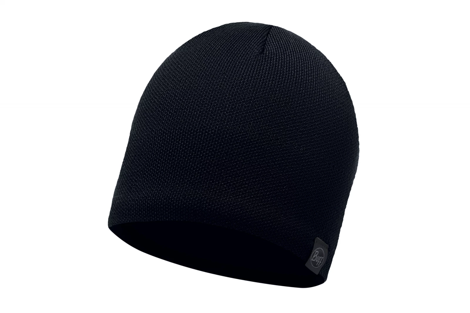 KNITTED & POLAR HAT SOLID BLACK