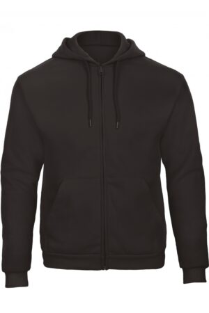 Hooded Full Zip Sweatshirt Black