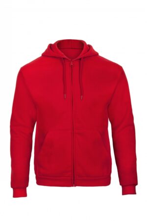 Hooded Full Zip Sweatshirt Red