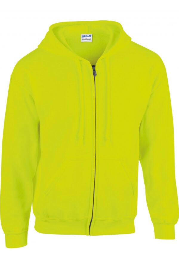 Heavy BlendAdult Full Zip Hooded Sweatshirt Safety Yellow