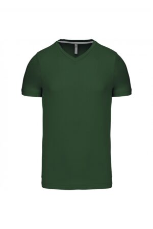 T-shirt V-hals korte mouwen Forest Green