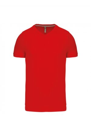 T-shirt V-hals korte mouwen Red