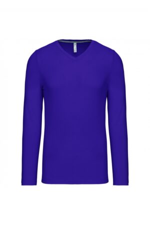 T-shirt V-hals lange mouwen Purple