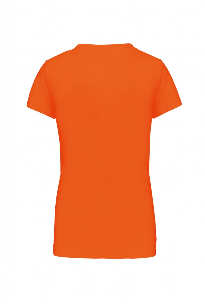Dames t-shirt ronde hals korte mouwen Orange