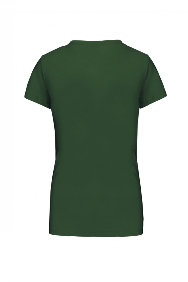 Dames T-shirt V-hals Korte Mouwen Forest Green