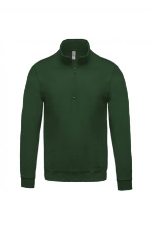 Sweater met ritshals Forest Green