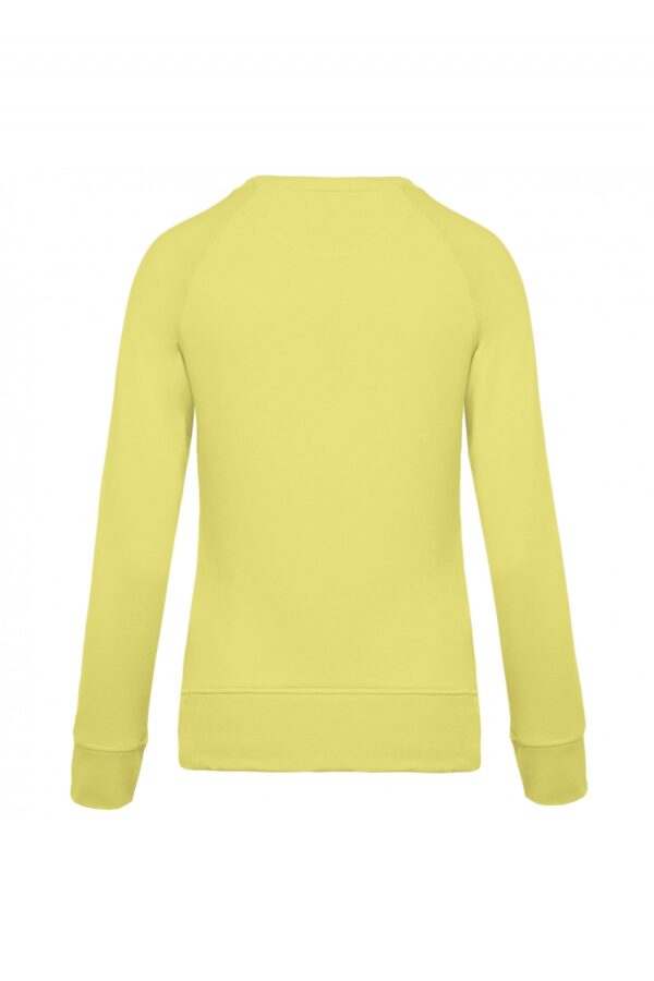 Damessweater BIO ronde hals raglanmouwen Lemon Yellow