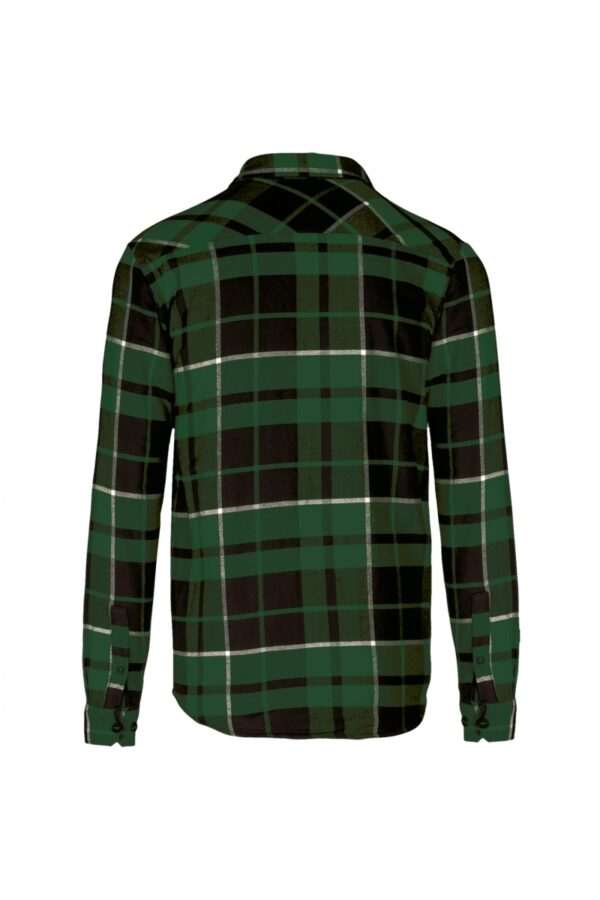 Geruit overhemd met sherpavoering Forest Green/Black