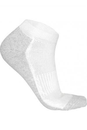 Korte sokken multisport wit/grijs