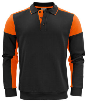 Prime Polosweater Zwart/Oranje