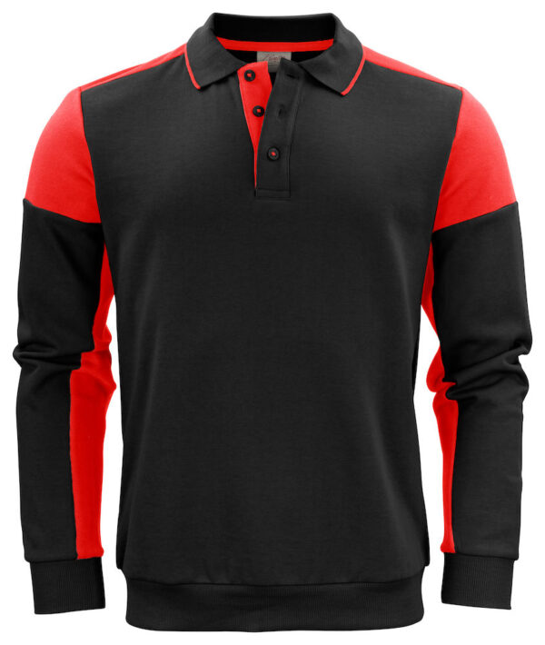 Prime Polosweater Zwart/Rood