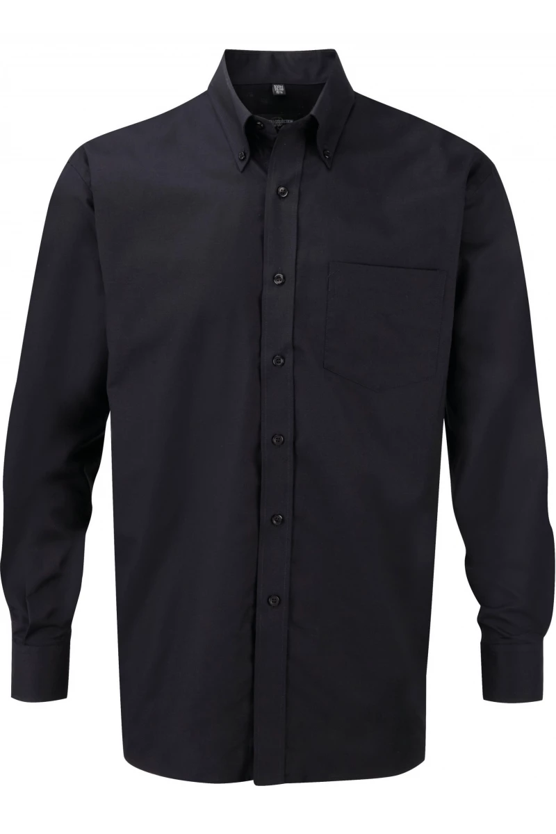 Mens' Long Sleeve Easy Care Oxford Shirt Black