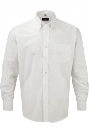 Mens' Long Sleeve Easy Care Oxford Shirt White