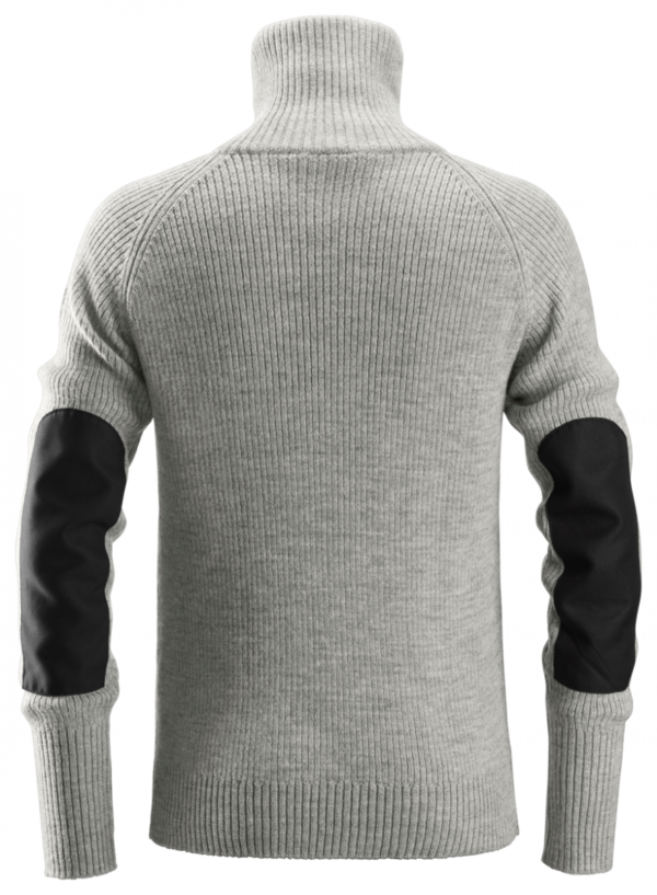 1/2-Zip Wool Sweater Gemeleerd grijs