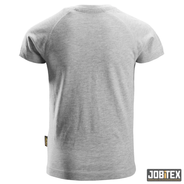 Junior Logo T-Shirt Gemeleerd Grijs