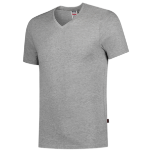 T-Shirt V Hals Fitted Greymelange