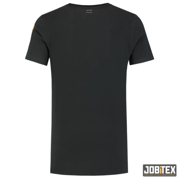 T-Shirt Premium V Hals Heren Black