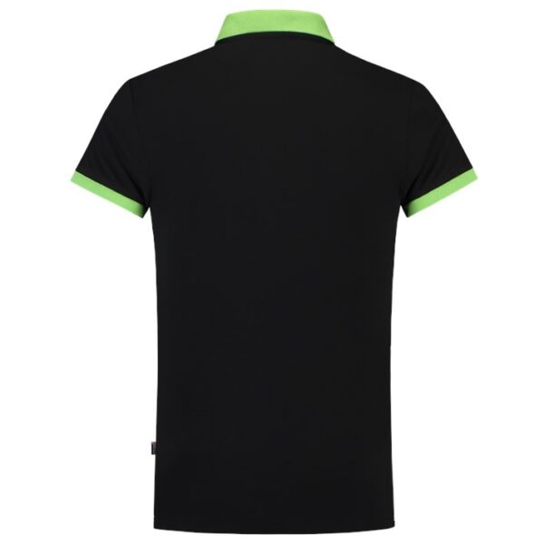 Poloshirt Bicolor Fitted Blacklime