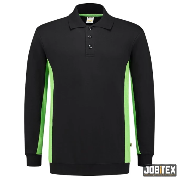 Polosweater Bicolor Blacklime