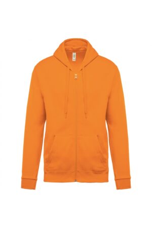 K479 Sweater met Rits en Capuchon Orange
