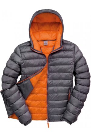 R194M Mens Snow Bird Hooded Jacket Grey / Orange
