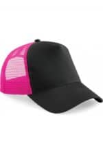 B640 Snapback Truckerpet Zwart/Fuchsia