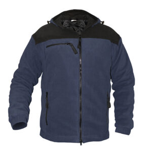 MOSCOU Fleece met Kap Marine/Zwart