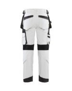 1079 Full Stretch Schilders Werkbroek + Holsterzakken Wit/Grijs
