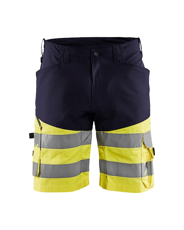 1541 High-Vis Werkshort met Stretch Marineblauw/Geel