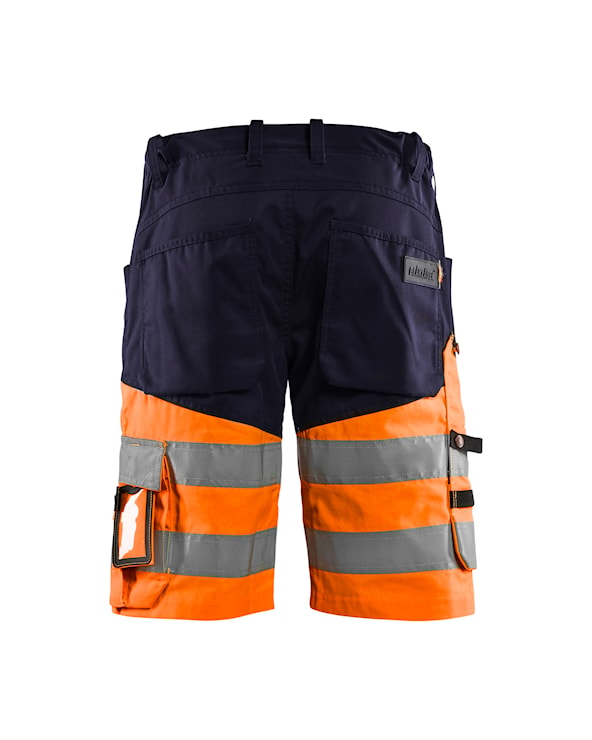 1541 High-Vis Werkshort met Stretch Marineblauw/Oranje