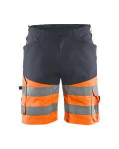 1541 High-Vis Werkshort met Stretch Grijs/Oranje