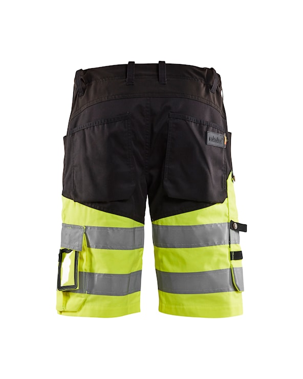 1541 High-Vis Werkshort met Stretch Zwart/Geel