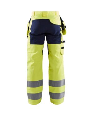 1522 High-Vis Werkbroek met Stretch Geel/Marineblauw