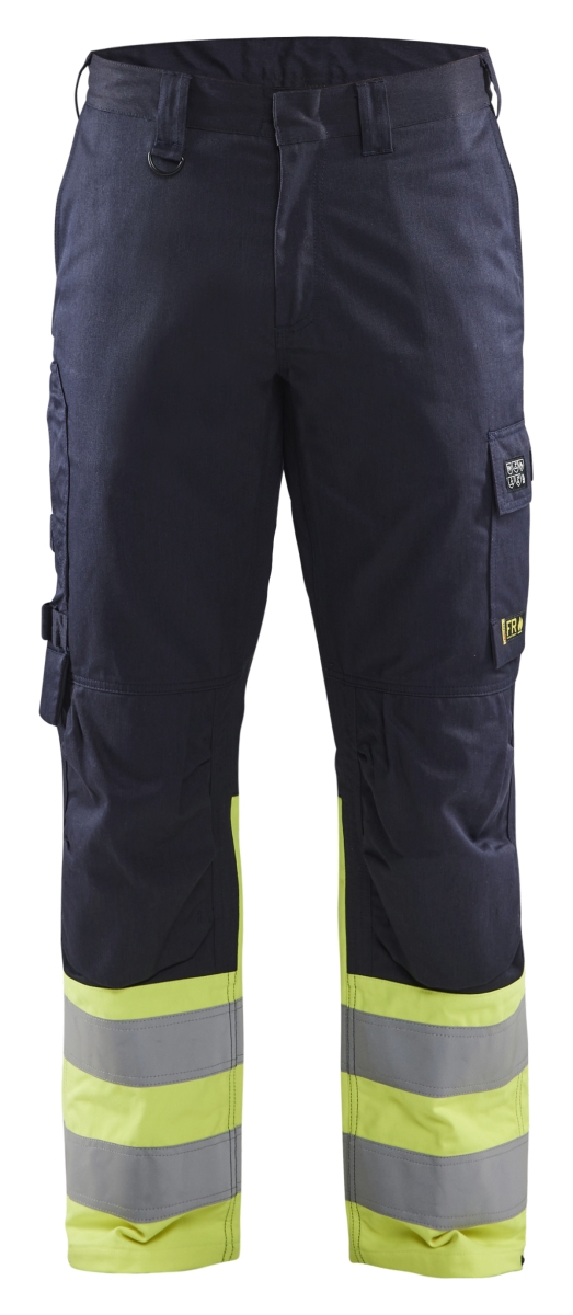 1705 Vlamvertragende Werkbroek Inherent Steel Navy/Geel