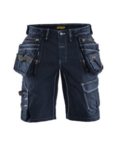 1992 Jeans Werkshort met Stretch + Holsterzakken Marine/Zwart