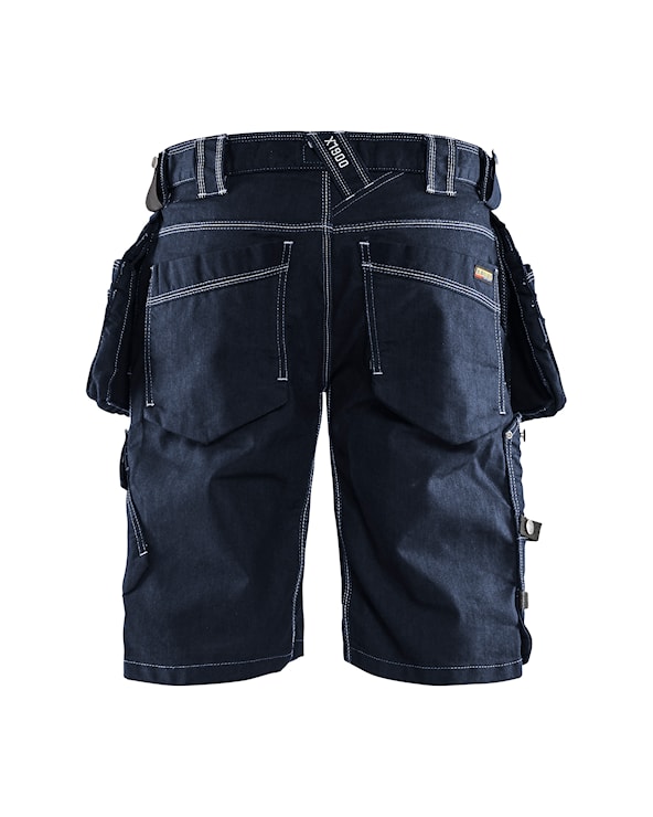 1992 Jeans Werkshort met Stretch + Holsterzakken Marine/Zwart