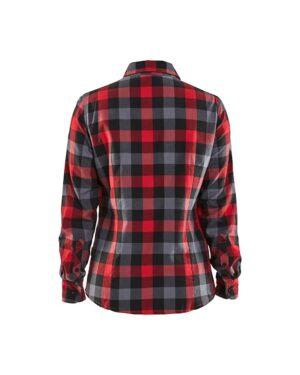 Dames overhemd flanel Rood/Zwart