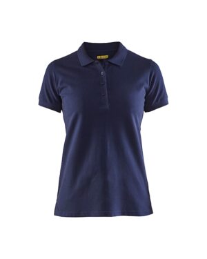 Dames poloshirt piqué Marineblauw