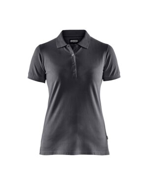 Dames poloshirt piqué Donkergrijs